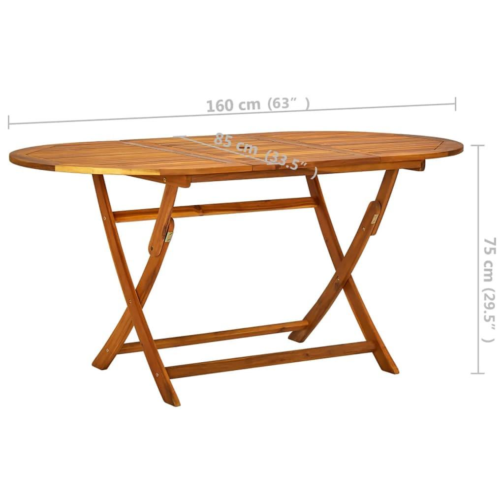 VidaXL Table et chaises de jardin bois  