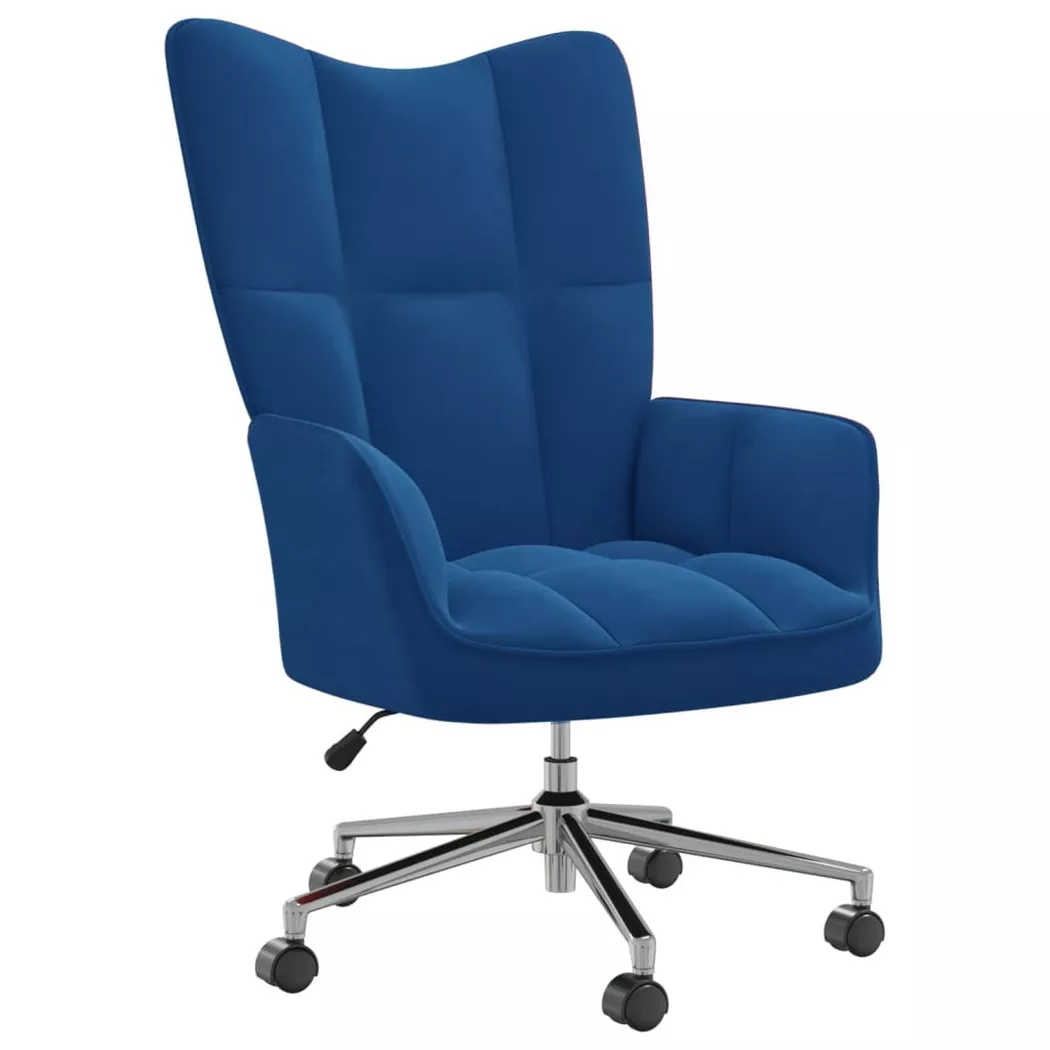 Chaise de relaxation Bleu Velours - Vidaxl