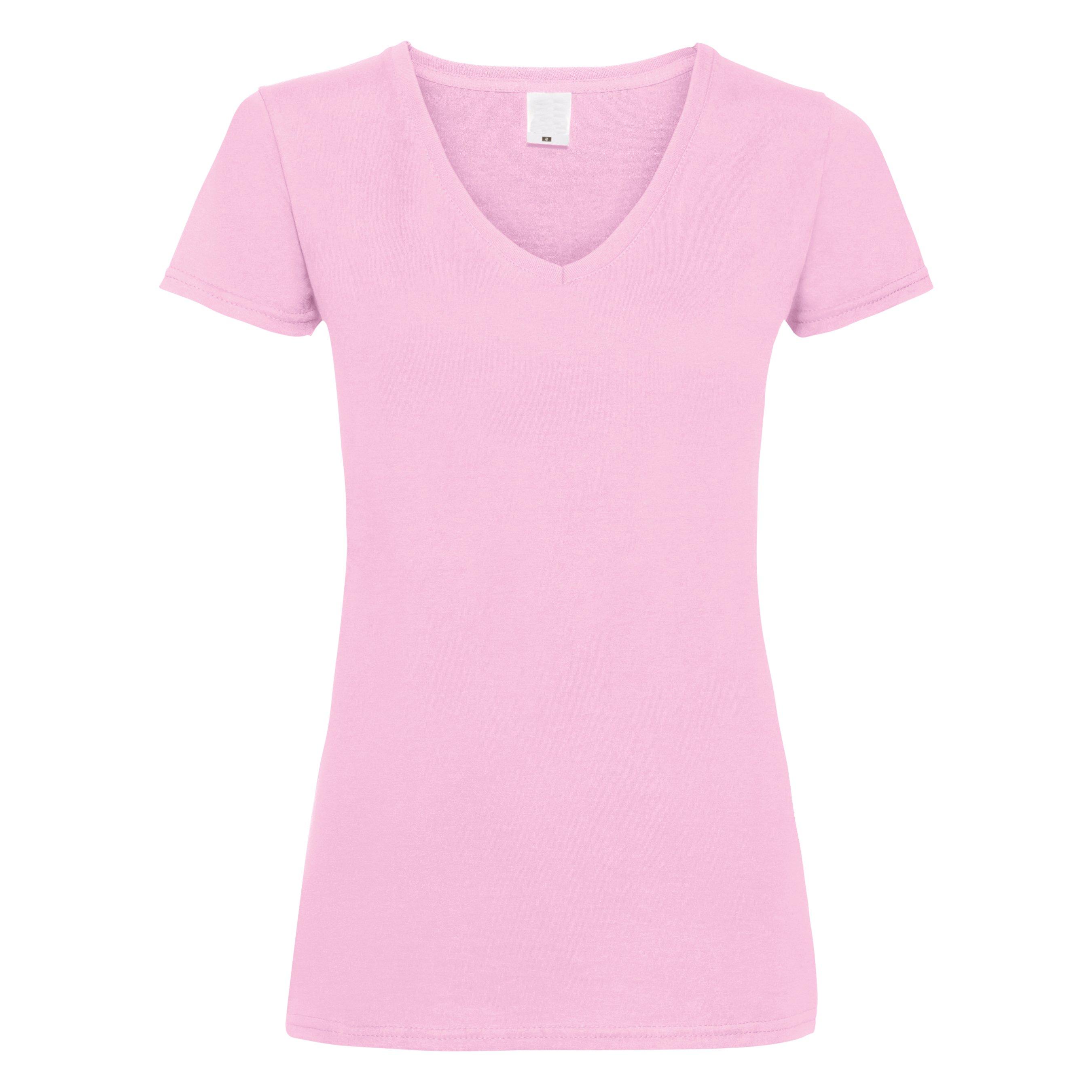 Universal Textiles  Value Fitted VAusschnitt Kurzarm TShirt Pink