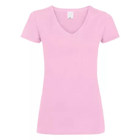 Universal Textiles  Value Fitted VAusschnitt Kurzarm TShirt Pink