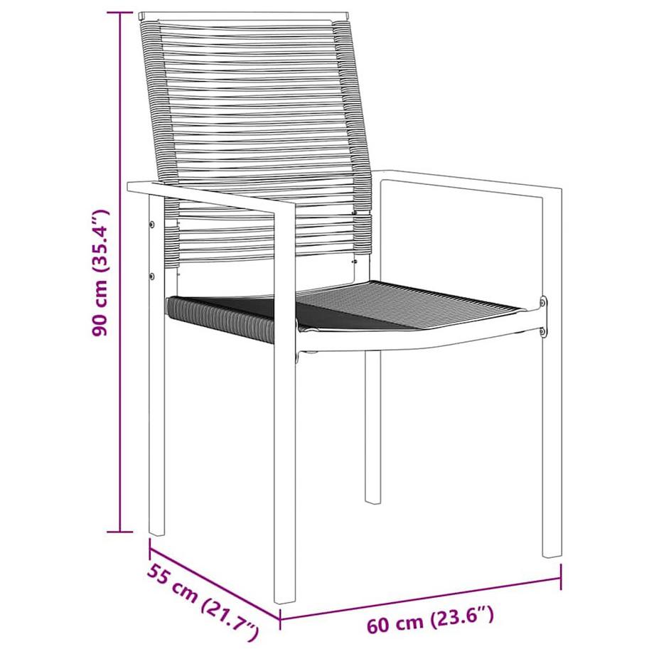 VidaXL Ensemble de salle à manger pour jardin pvc  