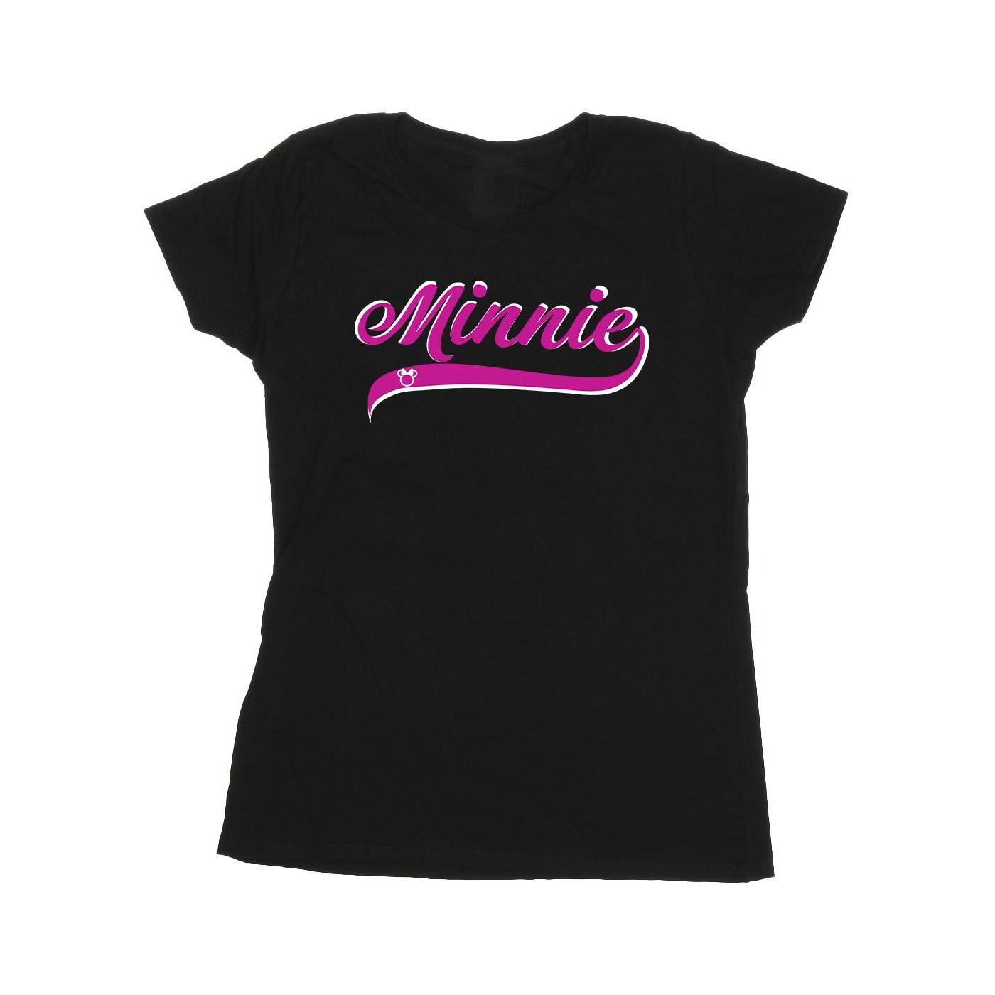 Image of Minnie Mouse Logo Tshirt Damen Schwarz L