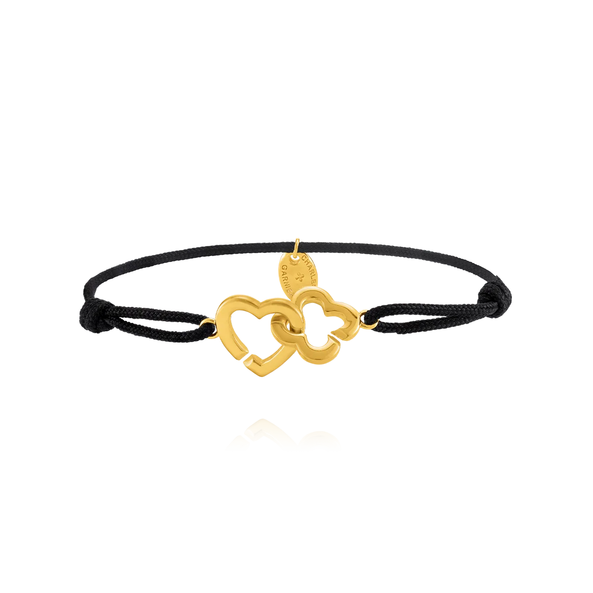 Charles Garnier  PASSION Herz- und Kleeblatt-Armband aus goldenem Silber 