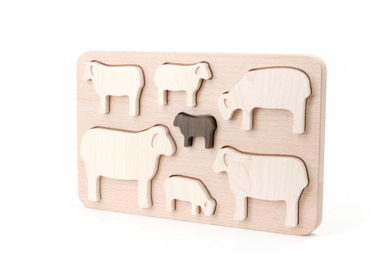 Bajo  Puzzle en bois de mouton, Bajo 