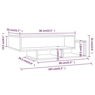 VidaXL Table basse bois d'ingénierie  