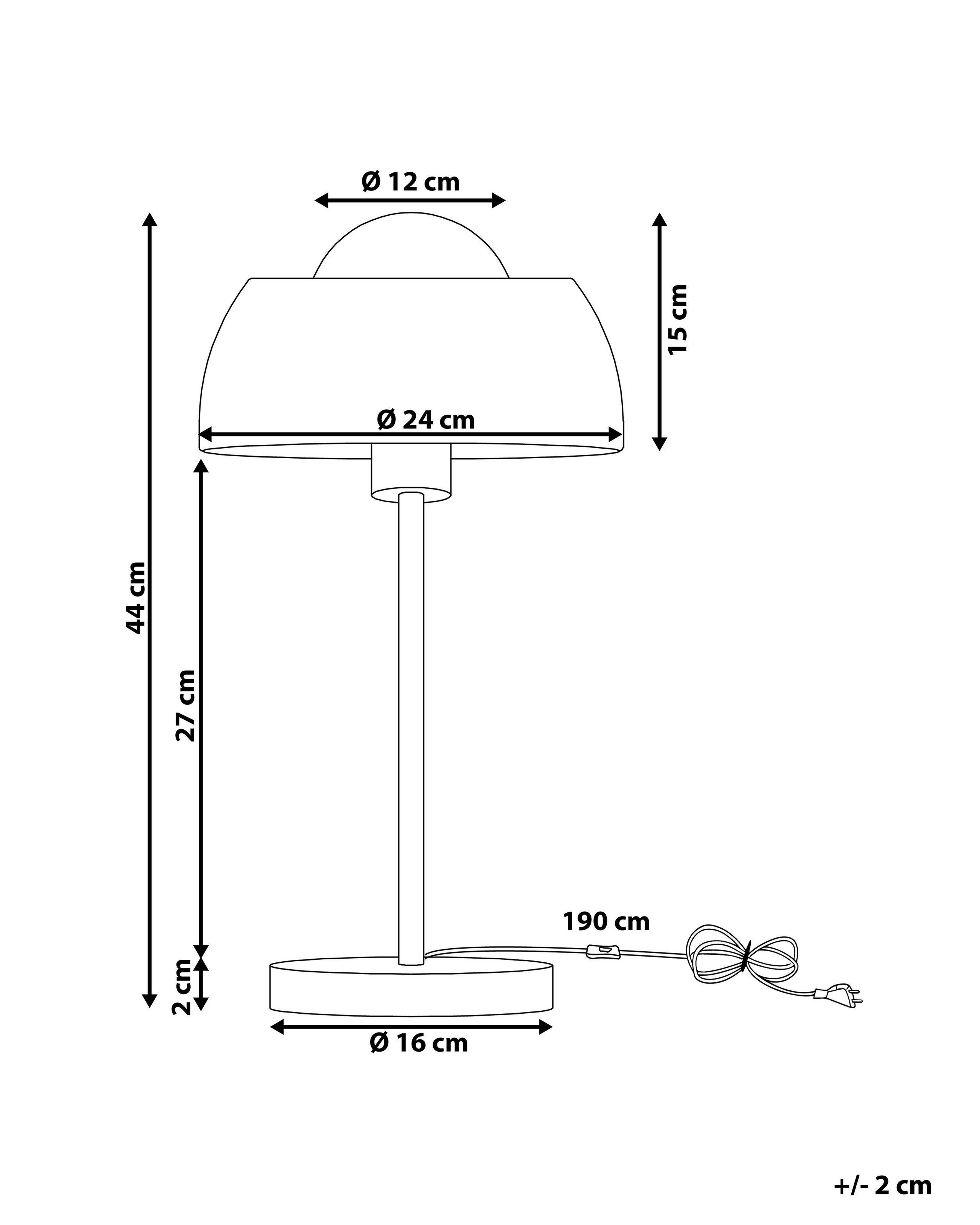 Beliani Lampe à poser en Métal Scandinave SENETTE  