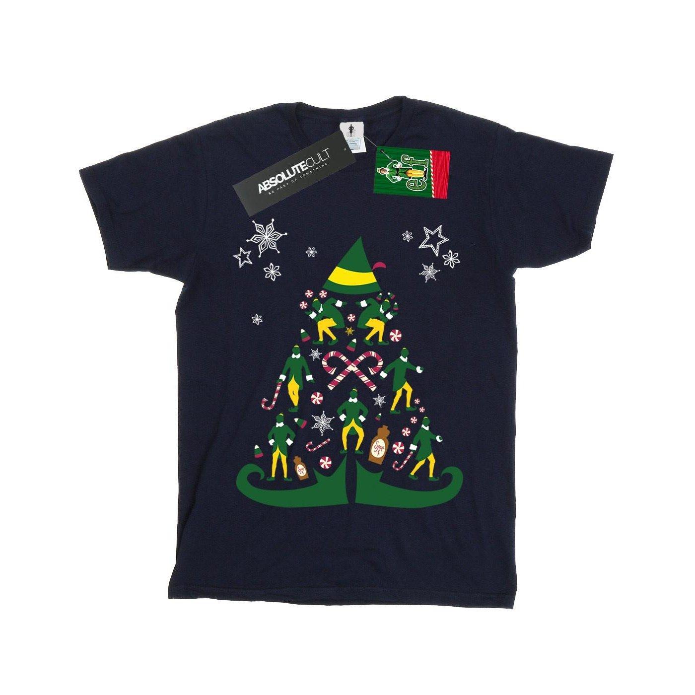 Image of Christmas Tree Tshirt Mädchen Marine 116