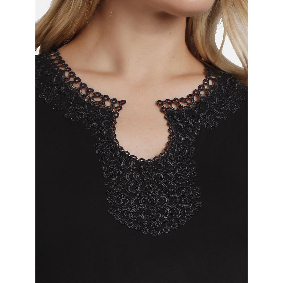 Admas Guipur Kurzarm T-Shirt  