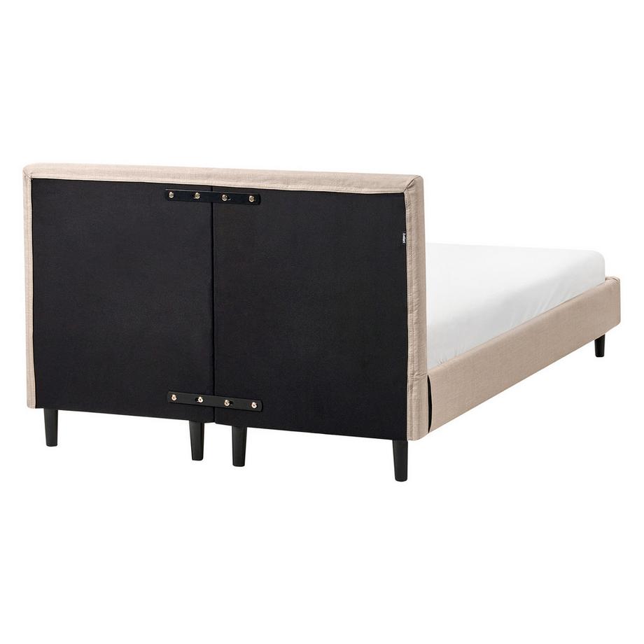 Beliani Bett mit Lattenrost aus Stoff Minimalistisch FITOU  