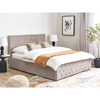 Beliani Letto a doghe en Velluto Glamour AMIENS  