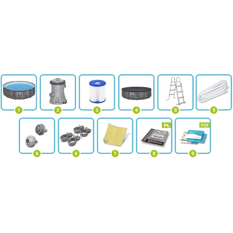 B2X  Set piscina Garden Frame 11 in 1 