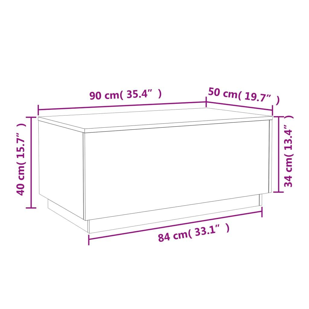 VidaXL Table basse bois d'ingénierie  