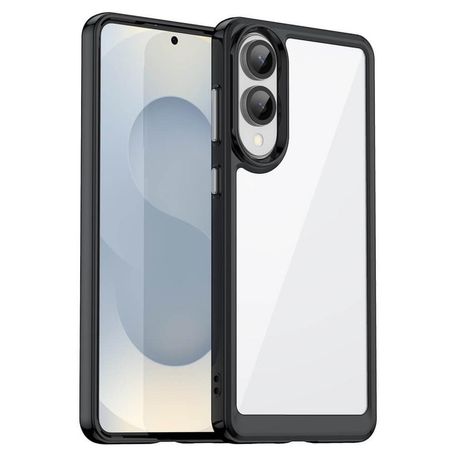 Cover-Discount  Galaxy S25 Edge - Schützende Acryl-Handyhülle mit erhöhtem Rand 