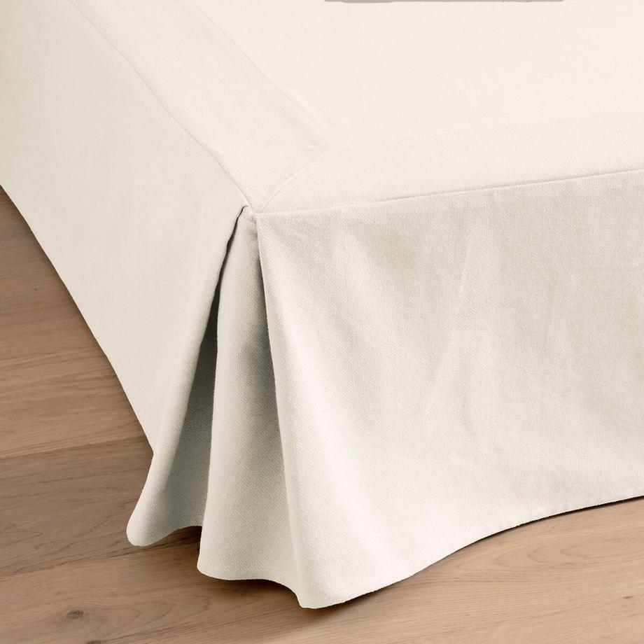 La Redoute Intérieurs  Cache sommier uni pur coton Panama 