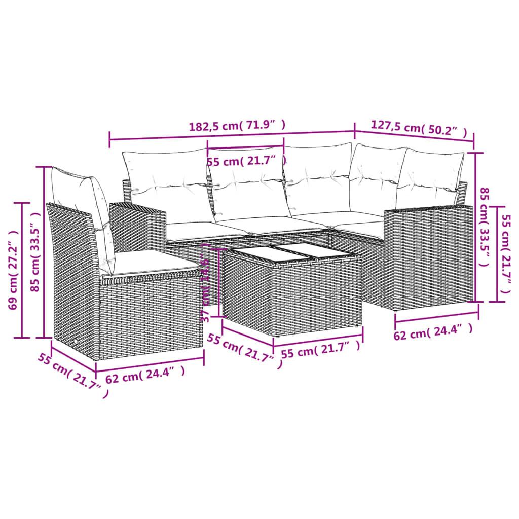 VidaXL Garten sofagarnitur poly-rattan  