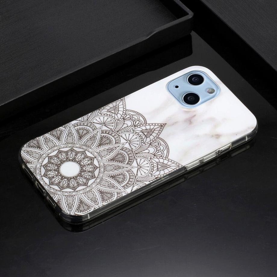 Cover-Discount  iPhone 14 Plus - Coque en silicone Cyan Marble 