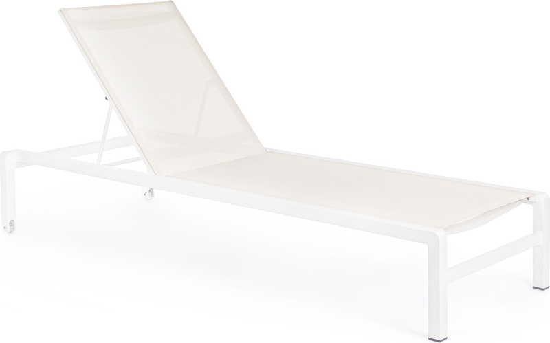 mutoni Chaise longue à roulettes Konnor CX21 blanc  