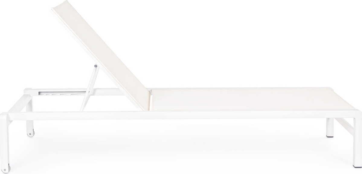 mutoni Chaise longue à roulettes Konnor CX21 blanc  