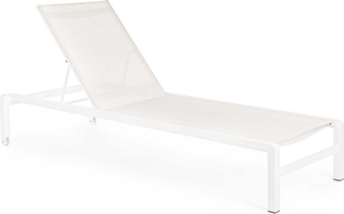 mutoni Chaise longue à roulettes Konnor CX21 blanc  