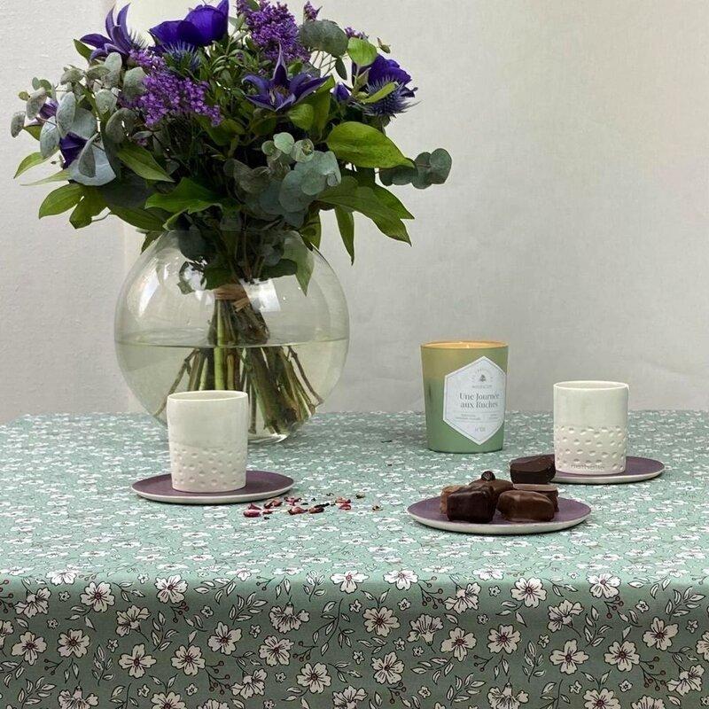 Image of Tischdecke abwaschbar rund oder ovale Anemone Tischdecke abwaschbar rund oder ovale Anemone