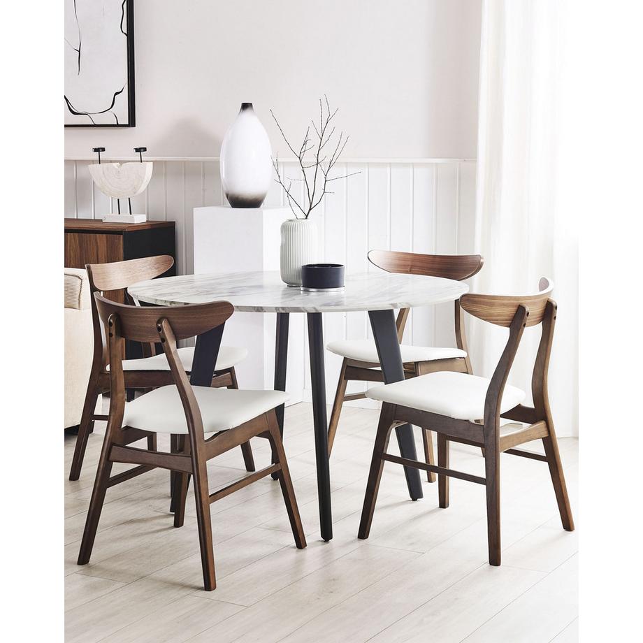 Beliani Set di 2 sedie da pranzo en Legno di caucciù Retrò LYNN  