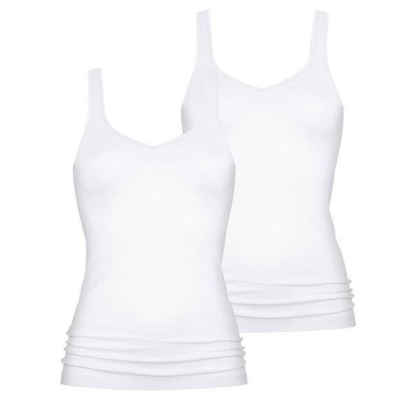 Image of 2er Pack Noblesse - Unterhemd Tanktop Damen Weiss L