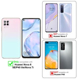 Cadorabo  Housse compatible avec Huawei NOVA 6 SE / P40 LITE / NOVA 7i - Coque de protection en silicone TPU flexible avec anneau 