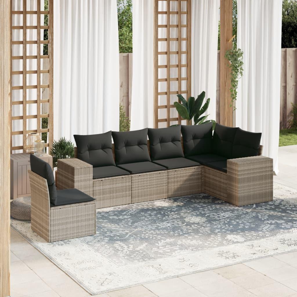 VidaXL set divano da giardino Polirattan  