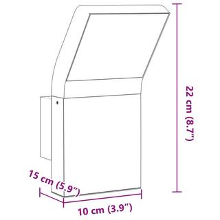 VidaXL applique da parete per esterni Alluminio  