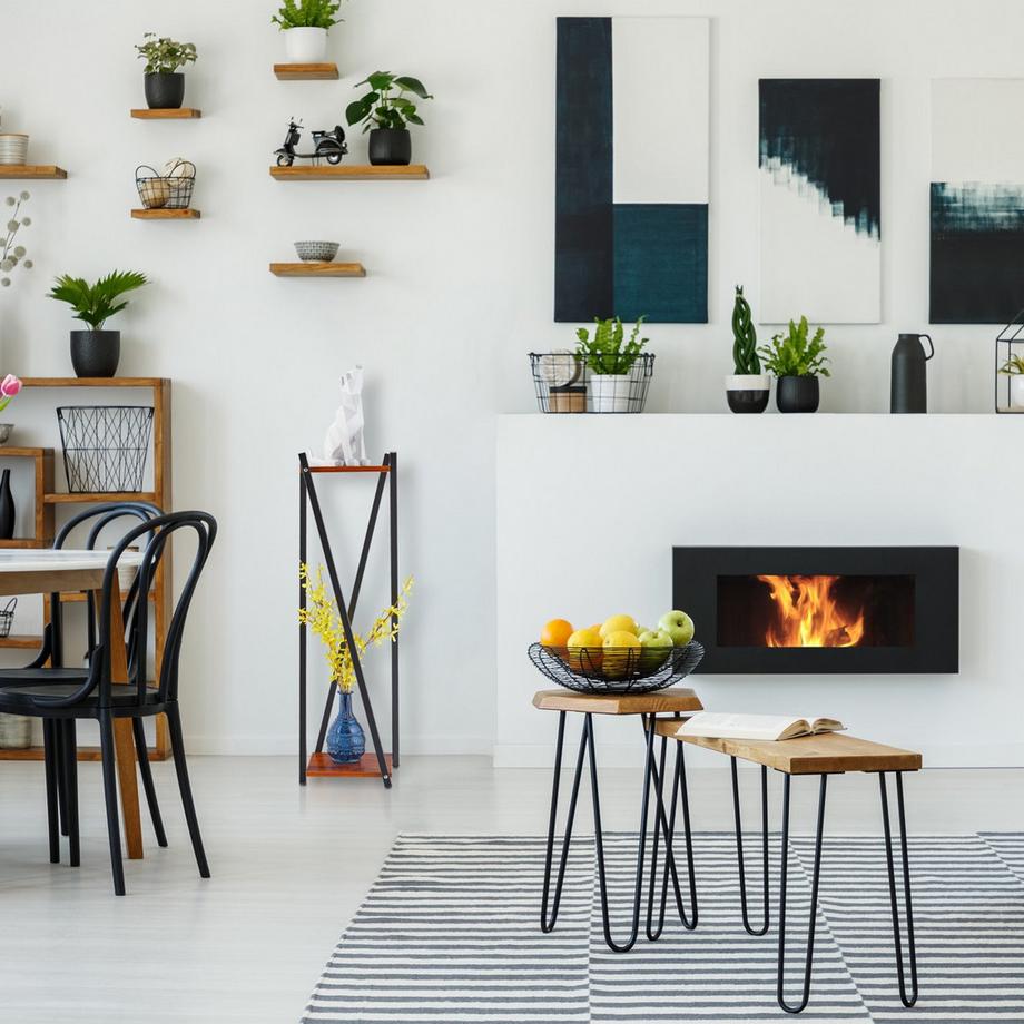 B2X Piédestal floral haut avec 2 étagères  