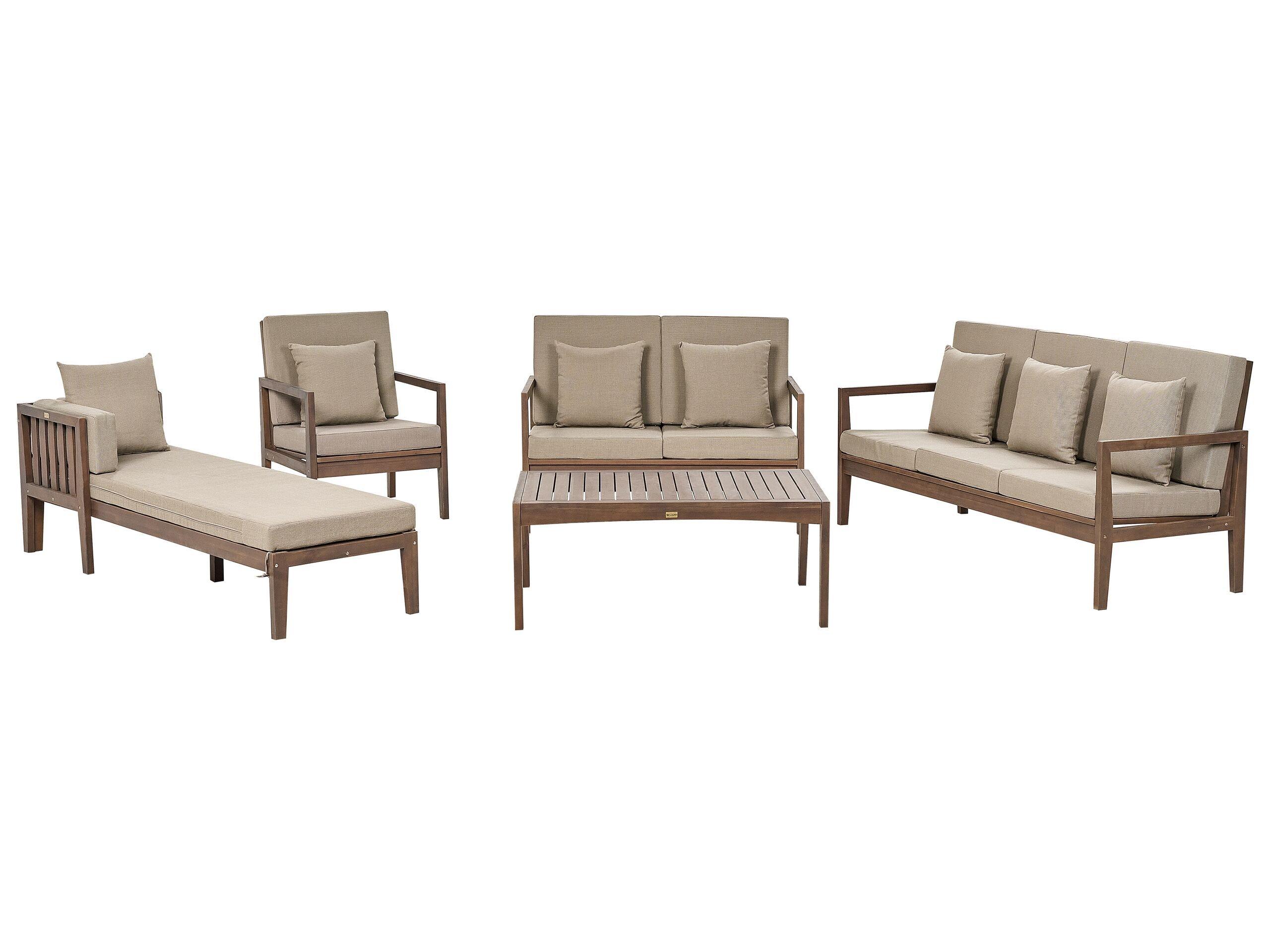 Beliani Lounge Set mit Tisch aus FSC® zertifiziertes Akazienholz Modern PATAJA  