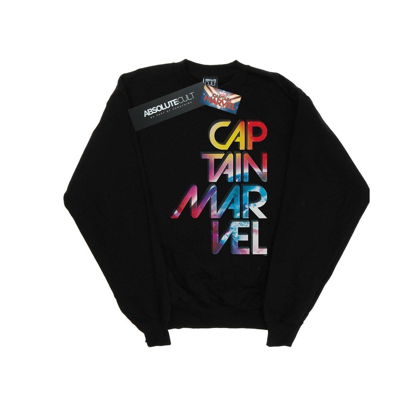 Image of Captain Galactic Text Sweatshirt Mädchen Schwarz 152-158