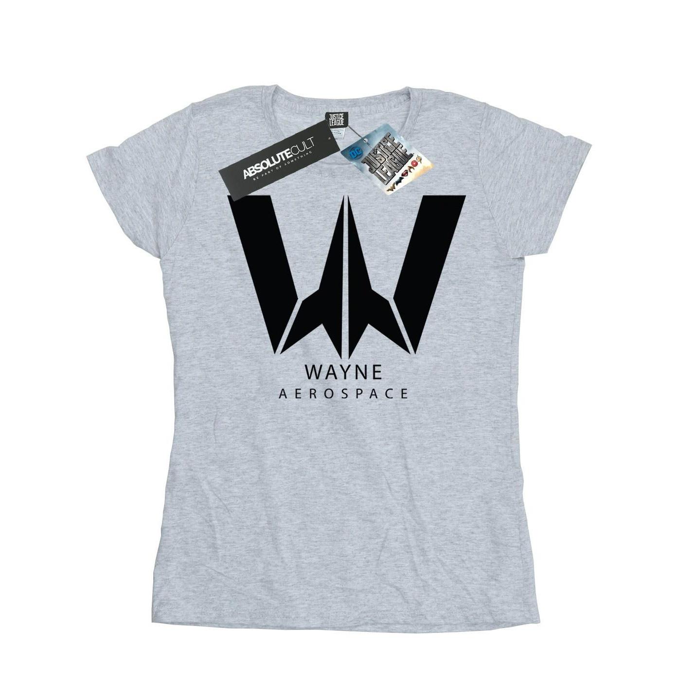 Image of Justice League Movie Wayne Aerospace Tshirt Damen Grau M