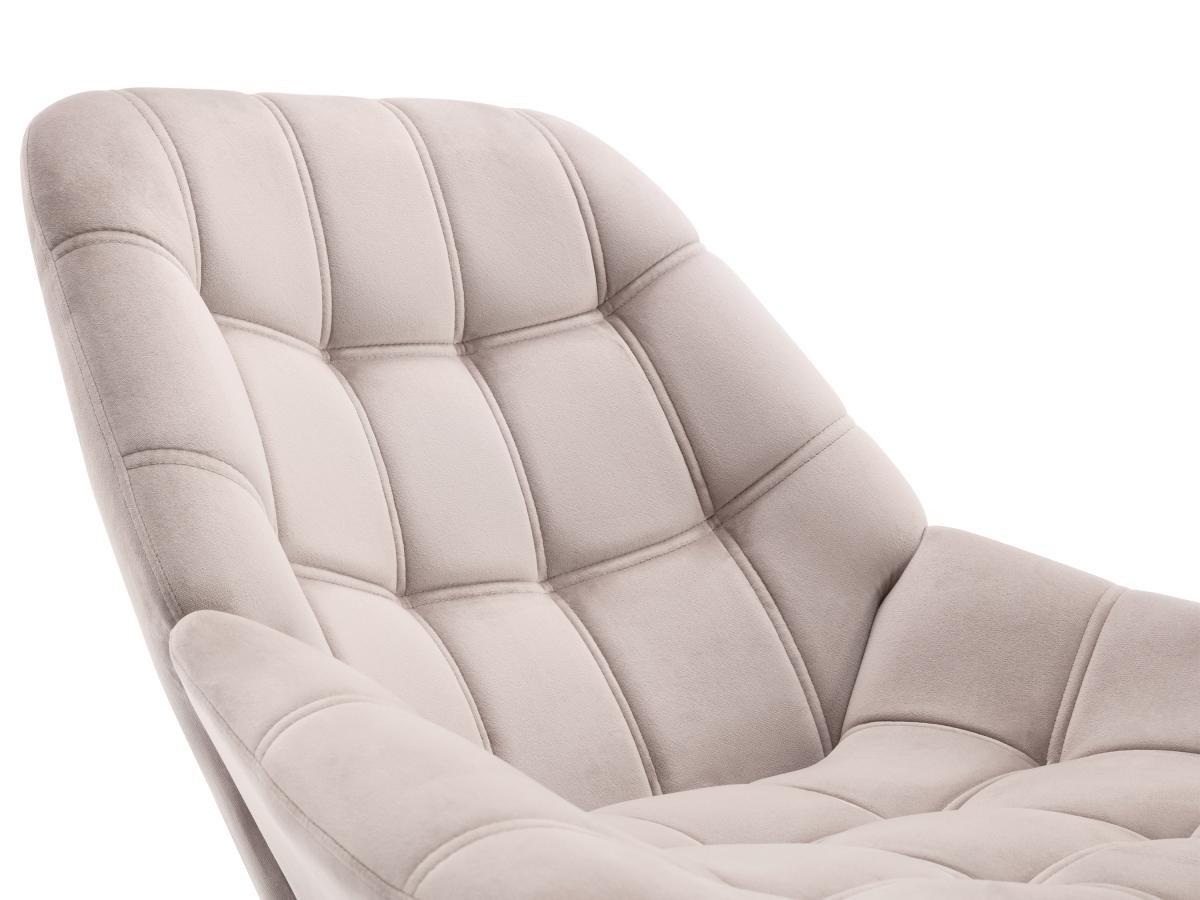 Vente-unique Fauteuil en velours beige LUOSTO  