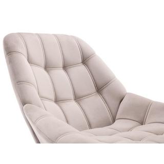 Vente-unique Fauteuil en velours beige LUOSTO  