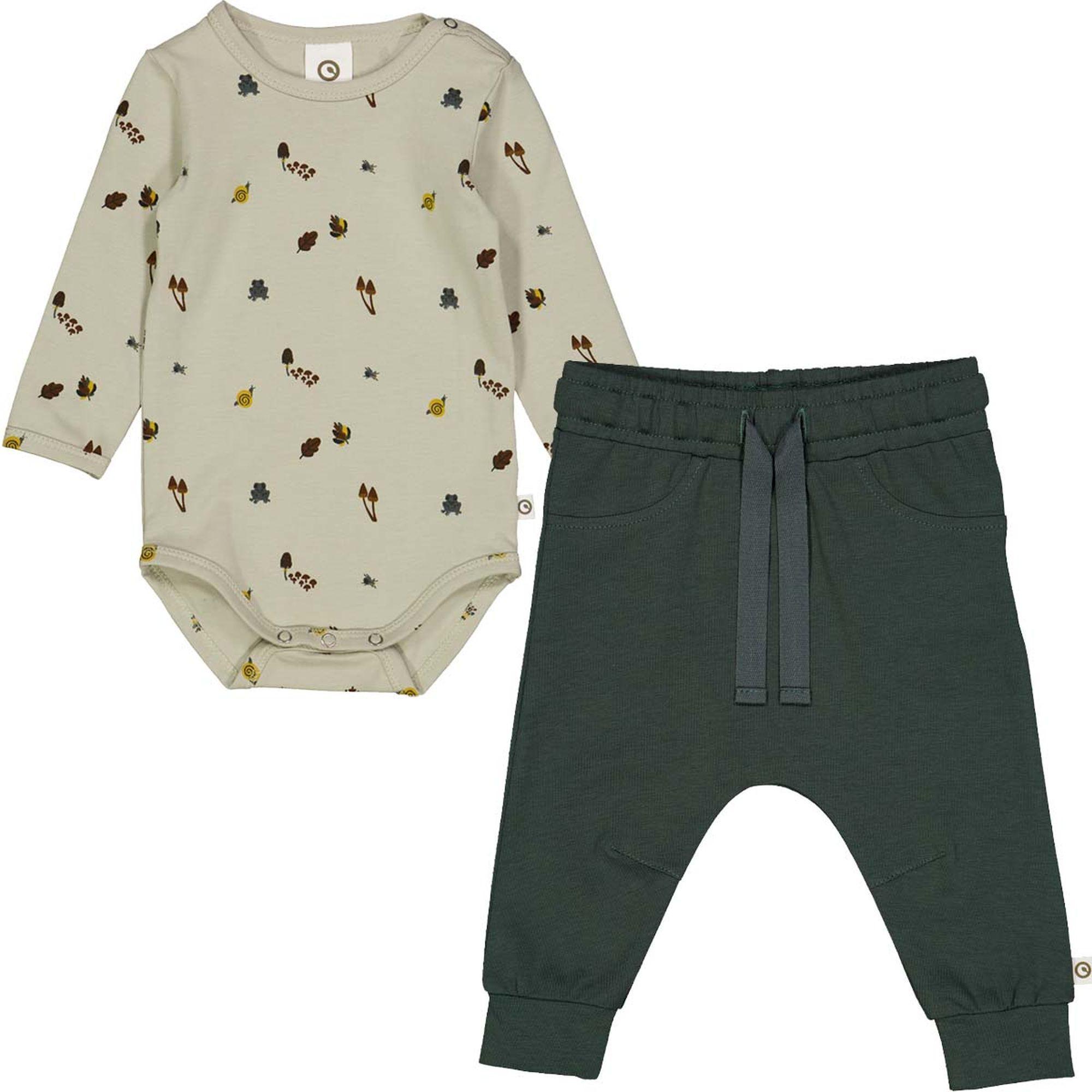 Müsli by Green Cotton  Set aus Langarmbody und Babyhose 