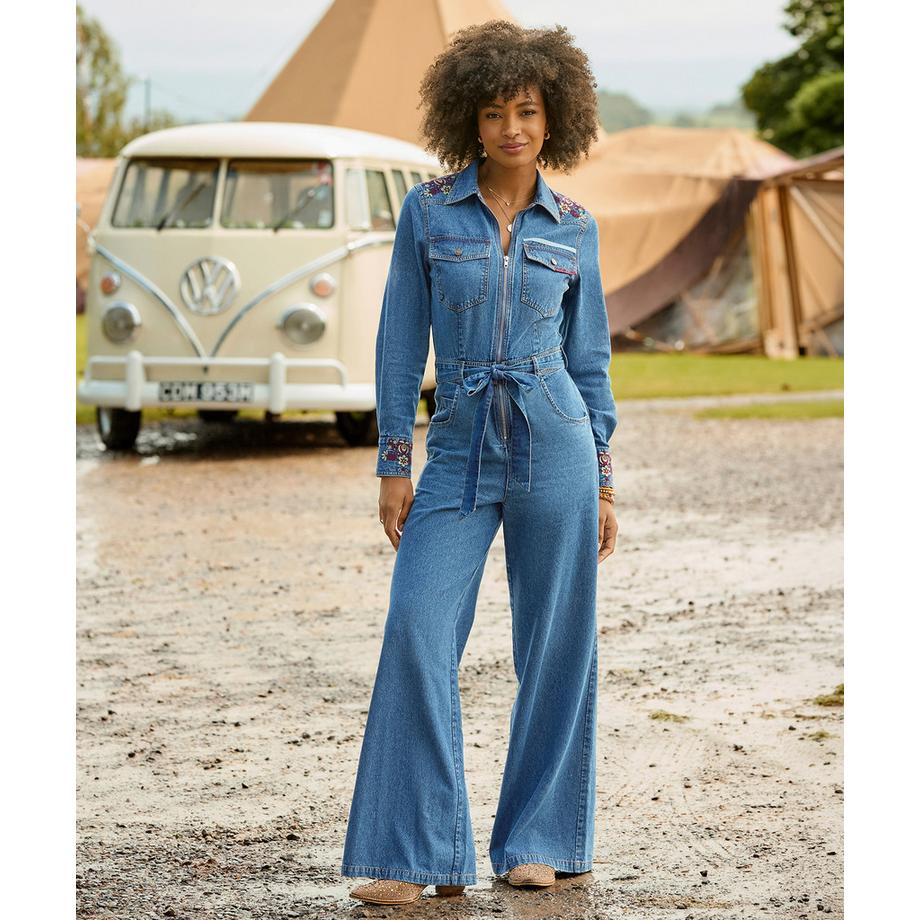 Joe Browns Tuta in Denim Ricamata Goldie  