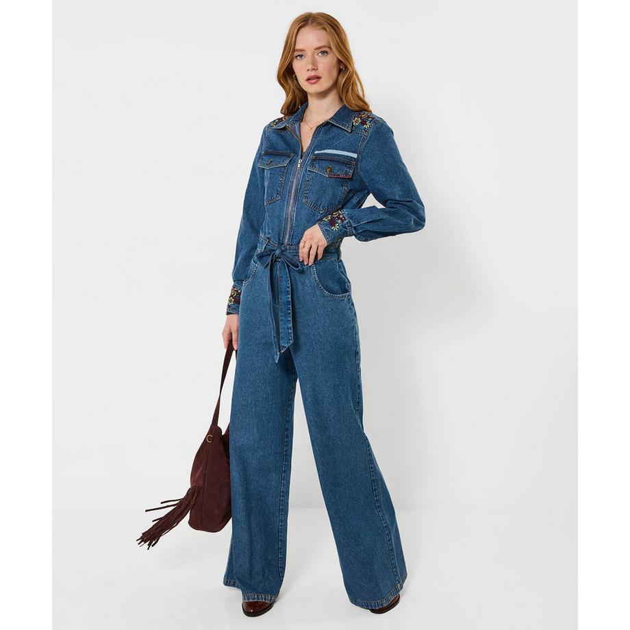 Joe Browns Tuta in Denim Ricamata Goldie  