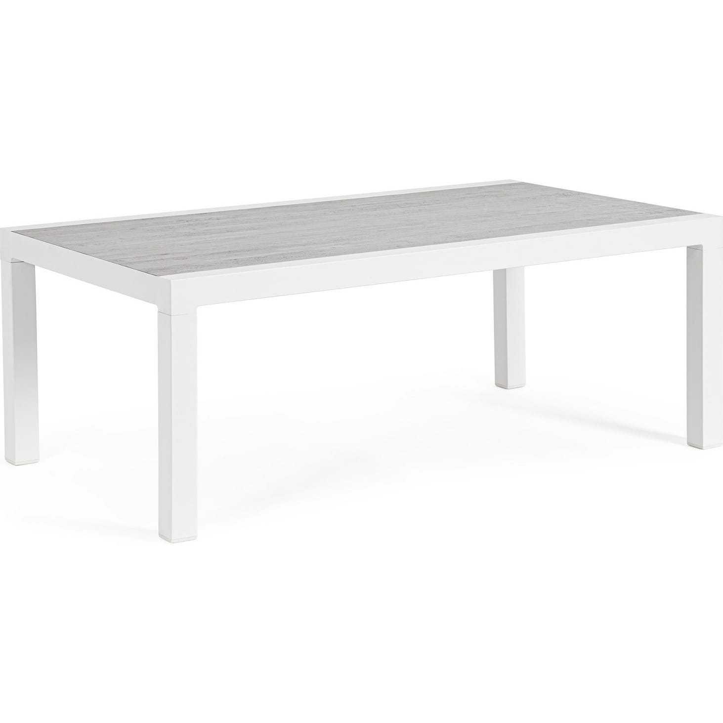 mutoni Table basse de jardin Kledi blanc 50x50  