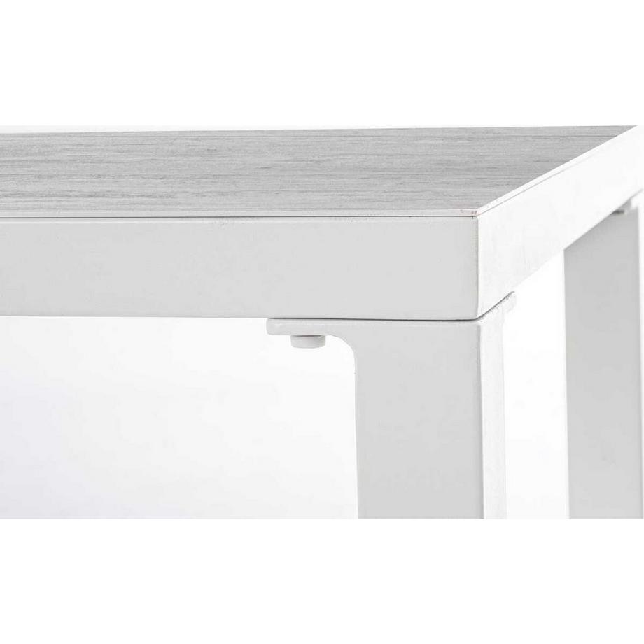 mutoni Table basse de jardin Kledi blanc 50x50  