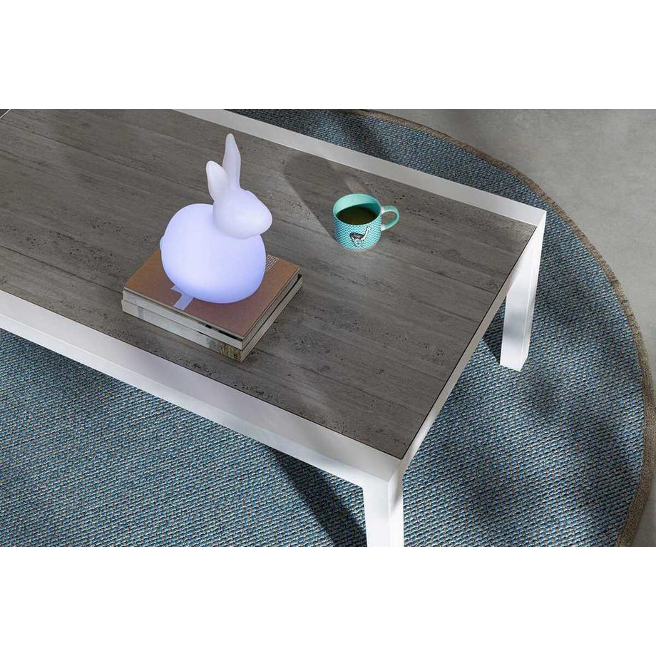 mutoni Table basse de jardin Kledi blanc 50x50  