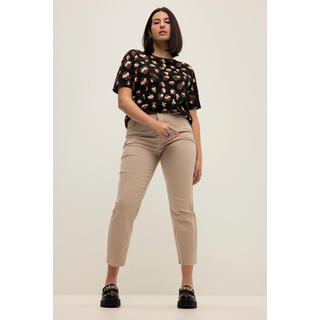 Studio Untold  7/8-Mom-Jeans, Wide Legs, cutted Saum, 5-Pocket 