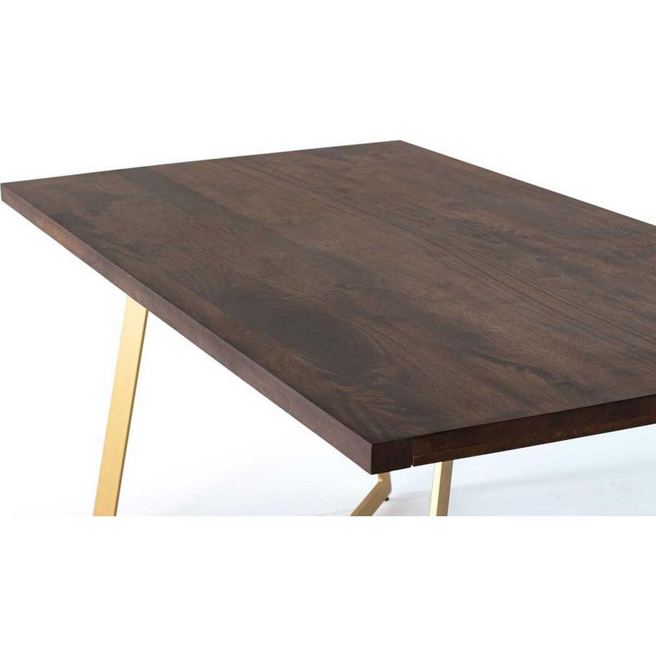 mutoni Table de salle à manger Aderas bois de manguier brun 170  