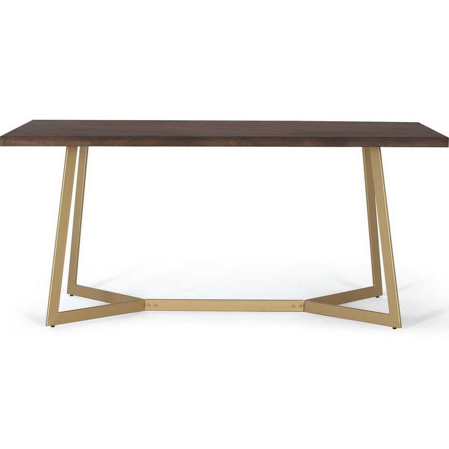 mutoni Table de salle à manger Aderas bois de manguier brun 170  