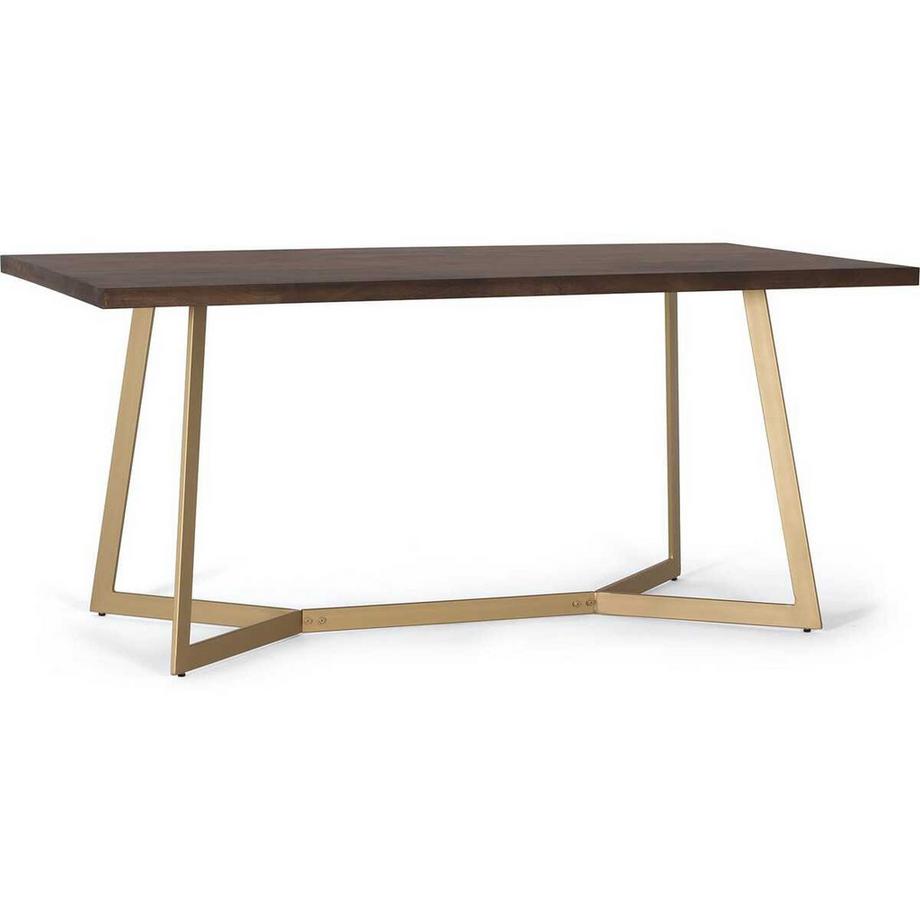 mutoni Table de salle à manger Aderas bois de manguier brun 170  