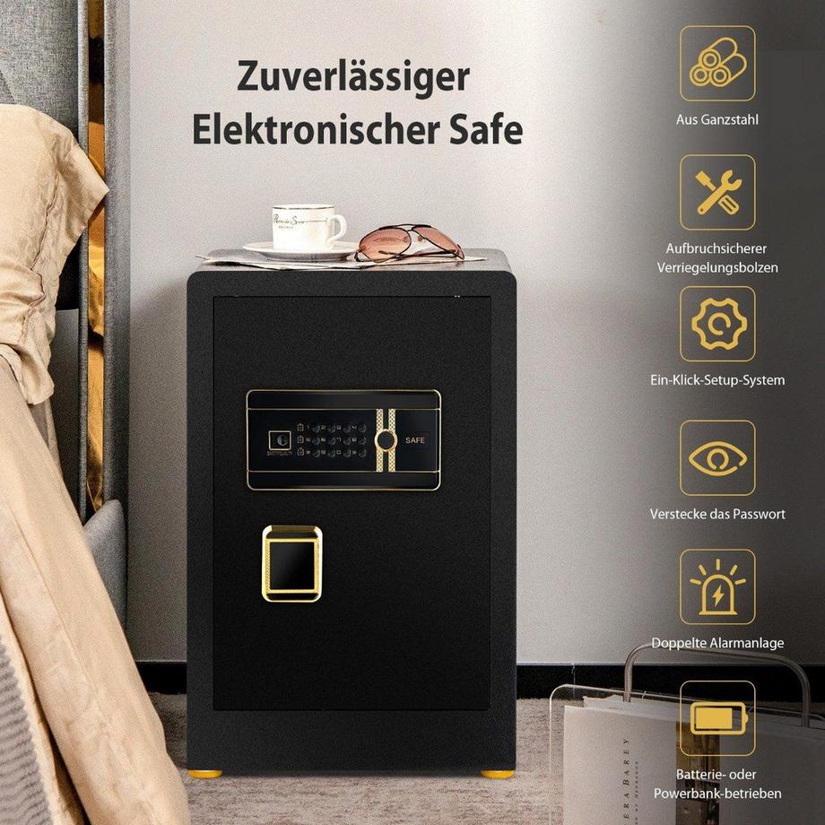 Northix Cassaforte digitale con sistema di allarme  