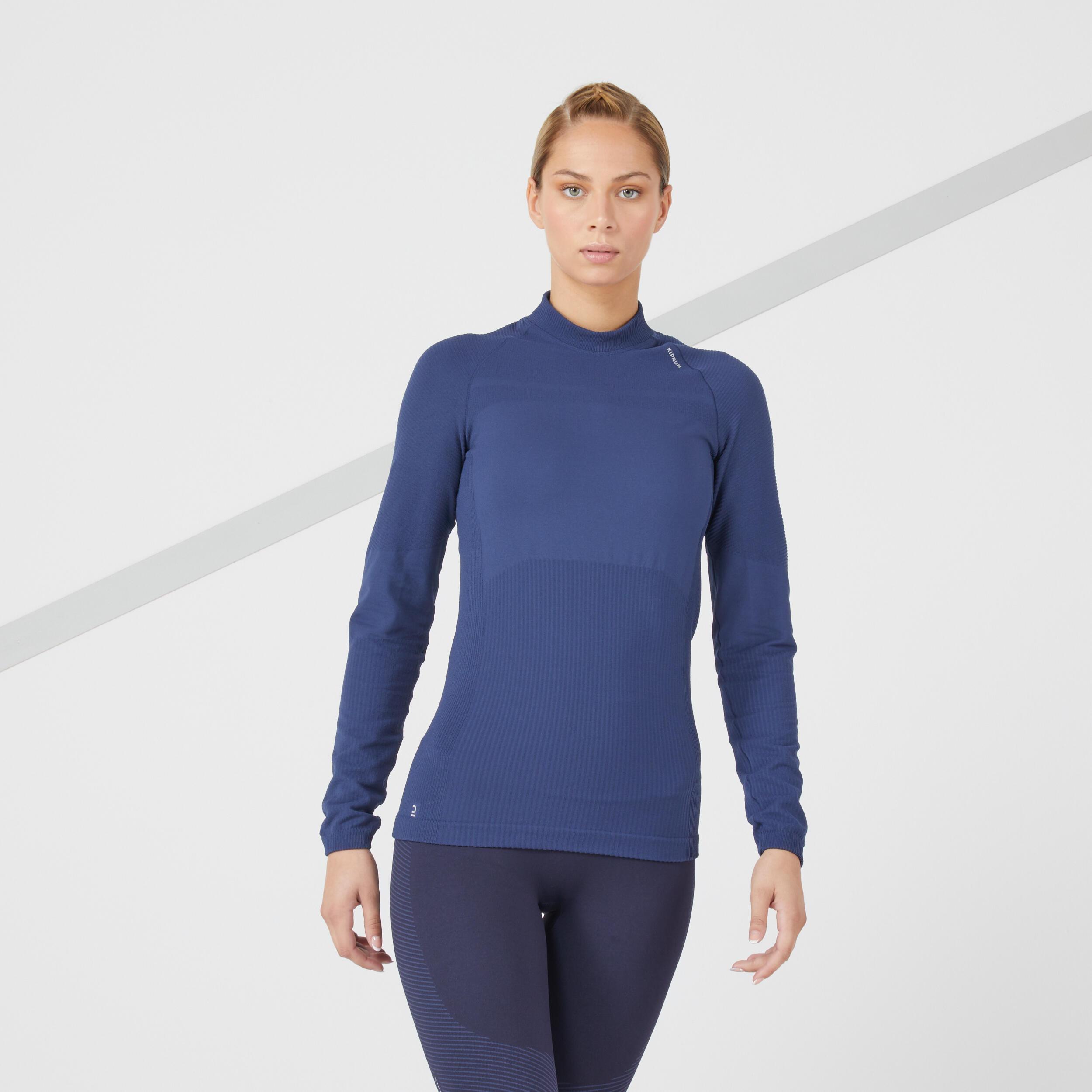 Image of Langarmshirt - Run 500 Unisex Blau Bedruckt L