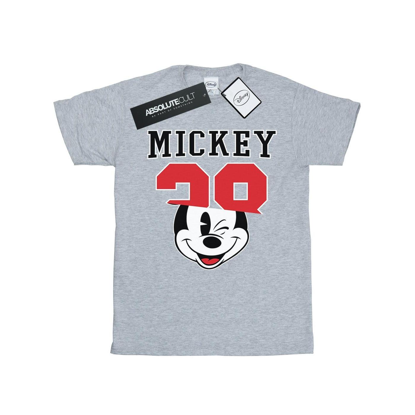 Image of Mickey Mouse Split 28 Tshirt Unisex Grau 140/146