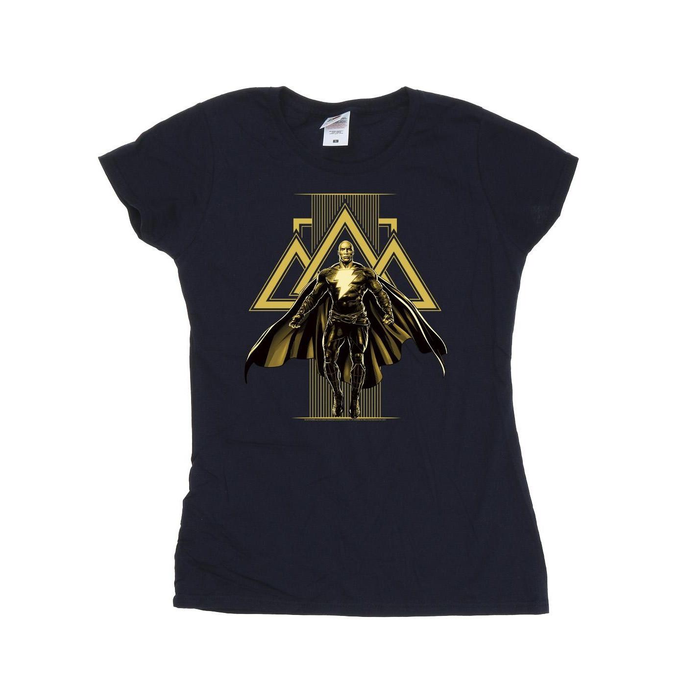 Image of Black Adam Rising Golden Symbols Tshirt Damen Marine M