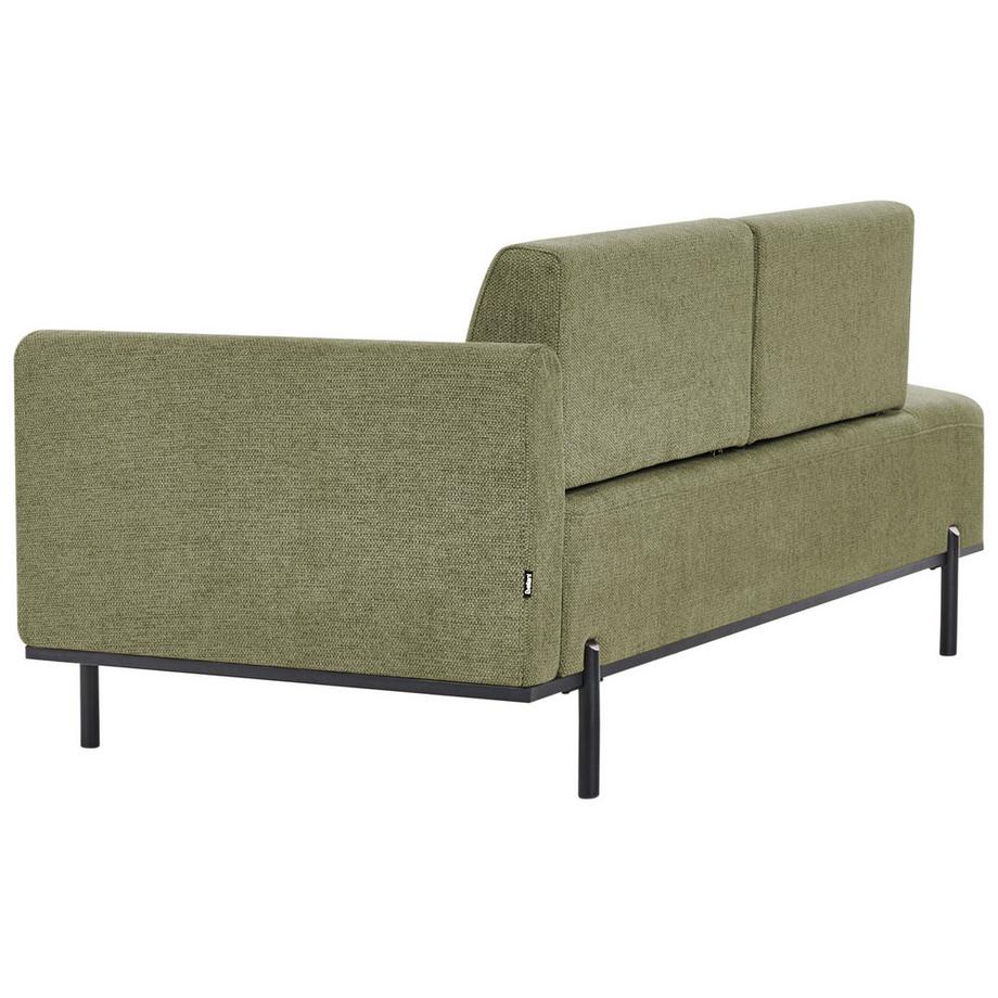 Beliani Chaiselongue aus Kunstleinen Rustikal SAVASSE  
